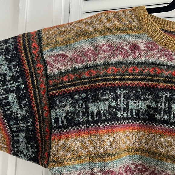 Vintage 80’s-90’s fair isle wool sweater - Picture 3 of 5